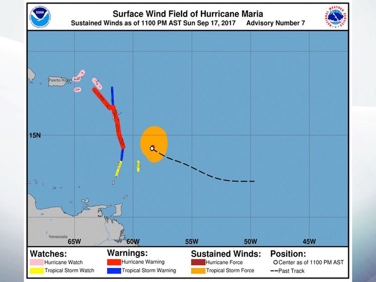 Hurricane Maria Upgraded To Category Three Storm Heading To Caribbean