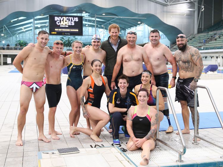 Prince Harry meets Invictus Games competitors in Sydney at the launch of next year&#39;s event