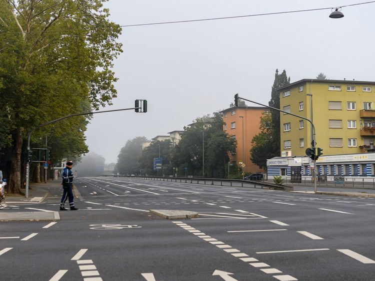 Streets emptied as authorities enforced the evacuation