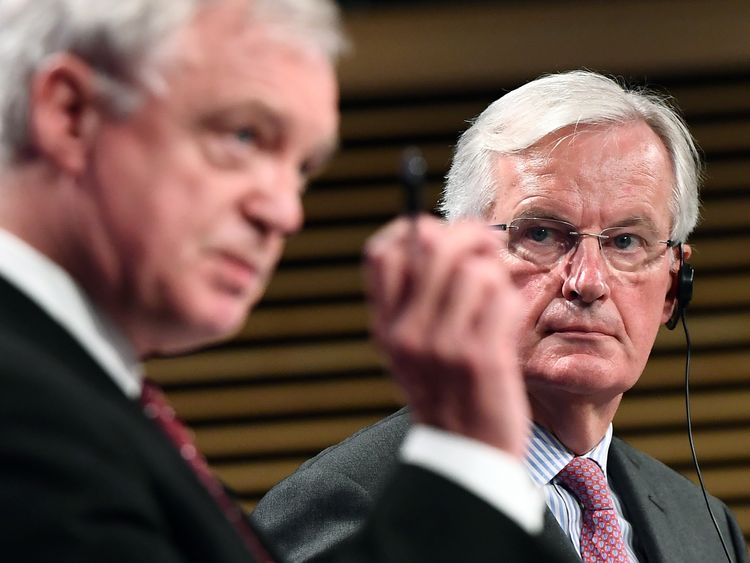 David Davis and Michel Barnier