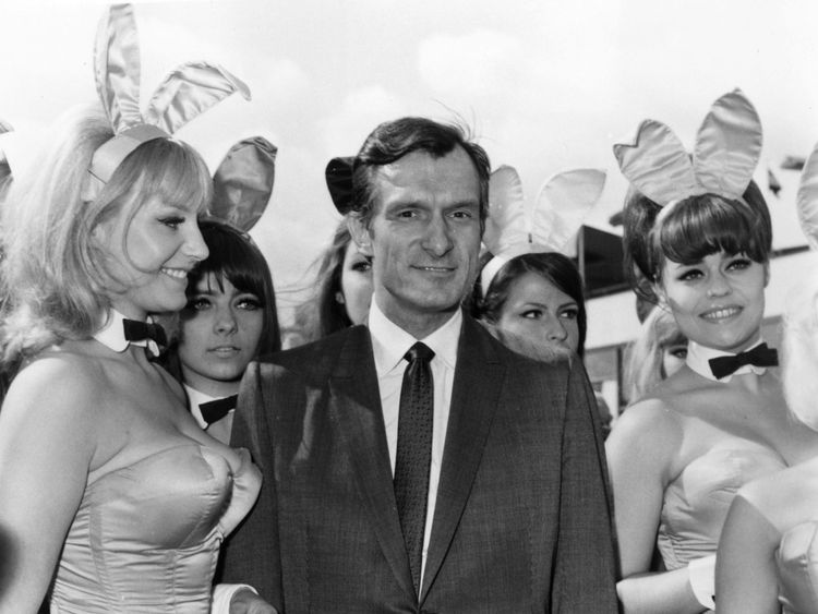 Hefner arrives at London Airport in June 1966