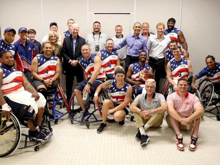 Prince Harry was joined by Barack Obama at the Invictus Games in Toronto
