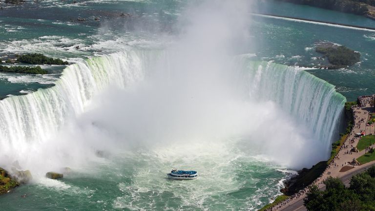 Niagara Falls straddles the border between the US and Canada. File pic