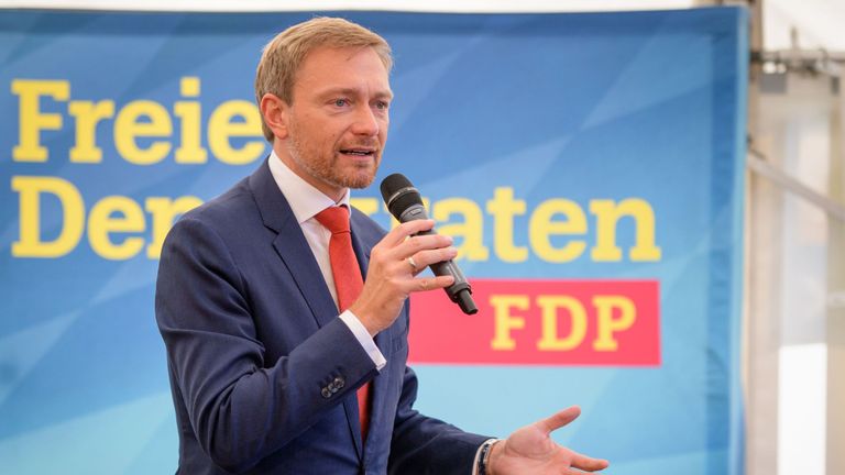 Christian Lindner, leader of Germany&#39;s free democratic FDP party