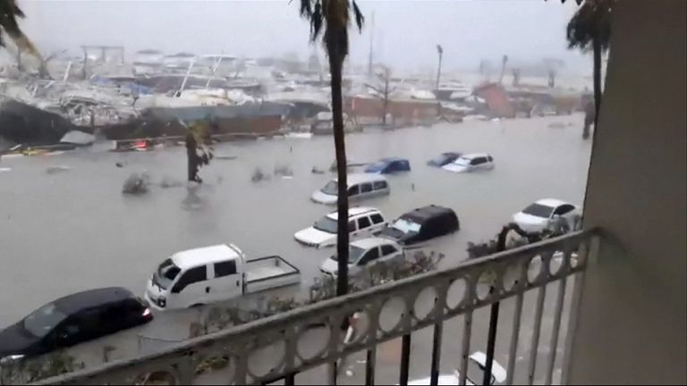 Damage caused by Hurricane Irma in French Antilles