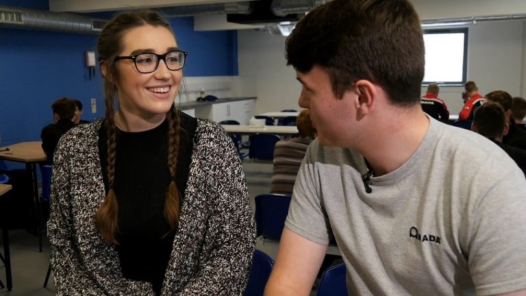 Student Rhiannon Phelps and apprentice Douglas Hauton debate tuition fees, student debt and whether university is value for money.