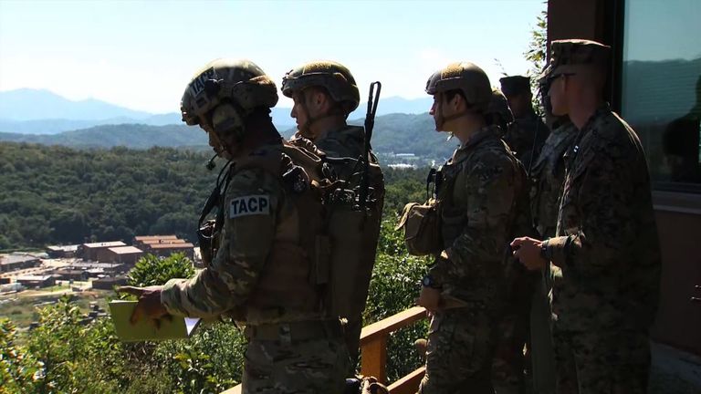 US troops take part in a military exercise in South Korea