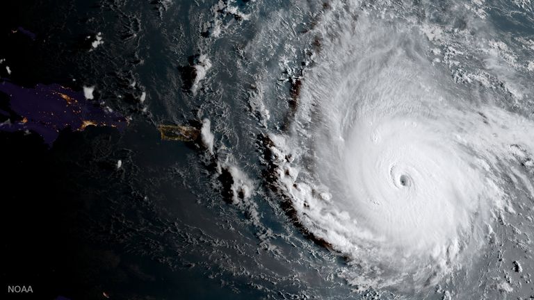 Hurricane Irma, a record Category 5 storm. Pic: NOAA