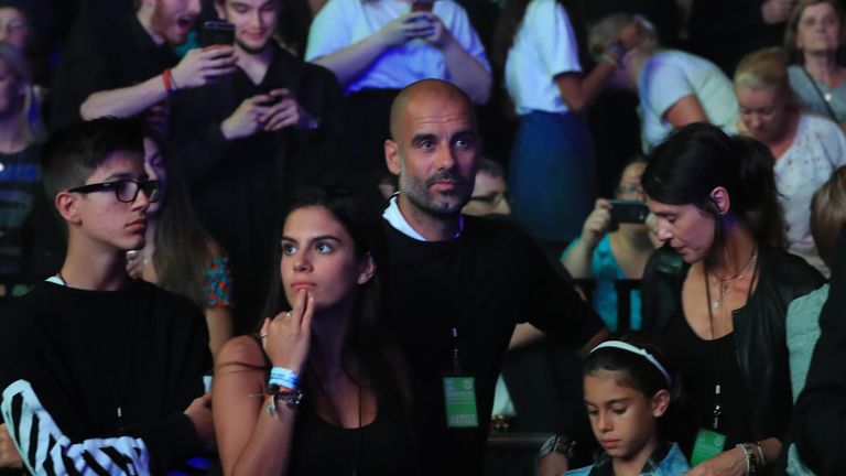 Manchester City manager Pep Guardiola was at the show