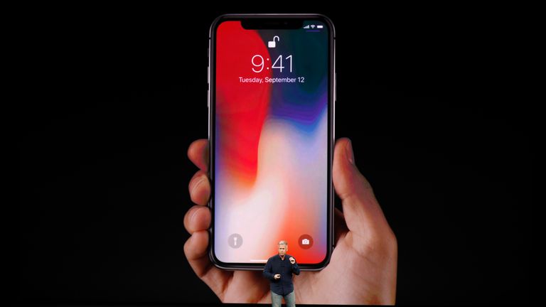 Apple Senior Vice President Phil Schiller introduces the iPhone X