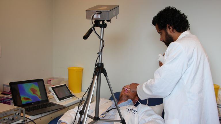 The camera can precisely track the location of the endoscope. Pic: University of Edinburgh