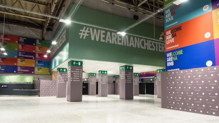 The foyer of Manchester Arena.