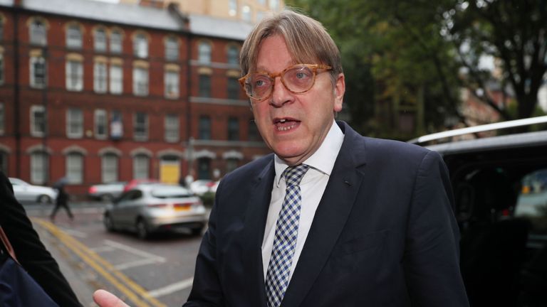 Guy Verhofstadt in Belfast at the start of a two day fact-finding mission