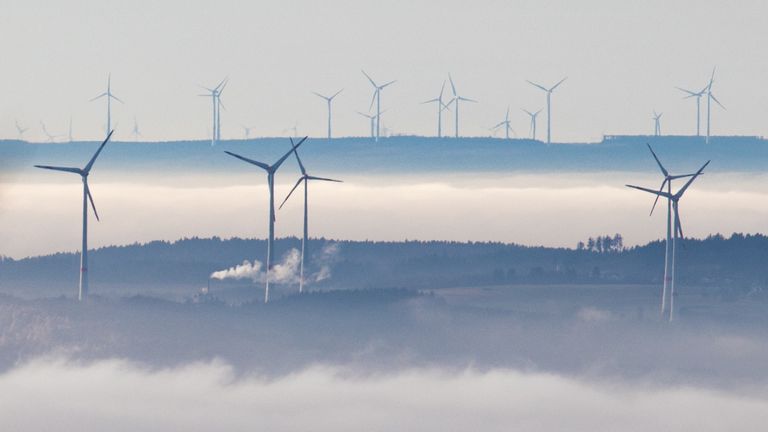 A wind farm in Germany
