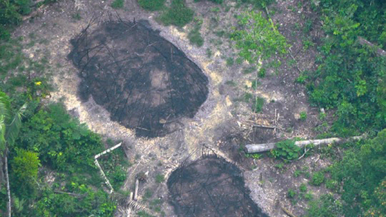 Previous attacks on indigenous peoples have left burned houses, campaigners say. Pic: Funai