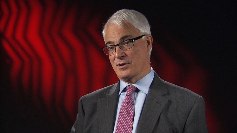 Former chancellor, Alistair Darling