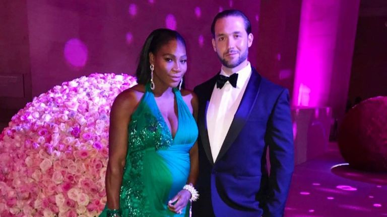 Williams with her partner Alexis Ohanian