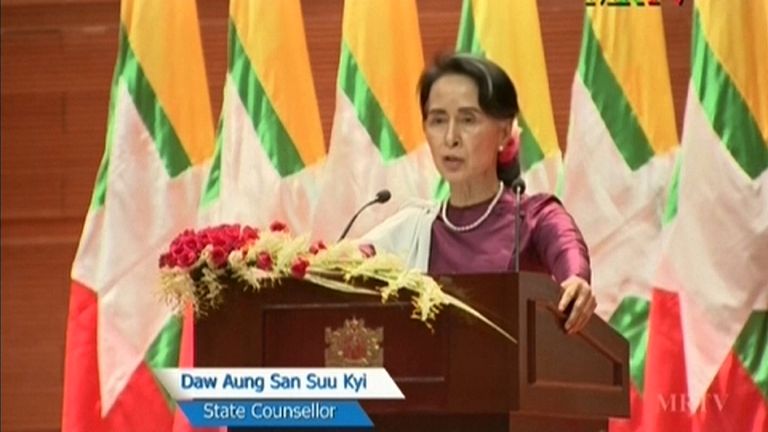 Aung Aung San Suu Kyi's television address