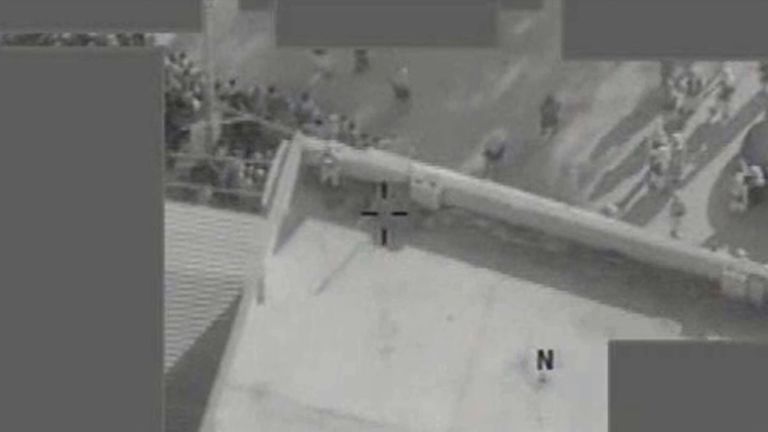 An RAF drone strike kills an Islamic State sniper on the roof of a building.