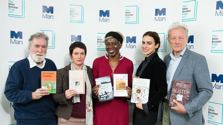 Colin Thubron (far right) with the other judges of this year&#39;s Man Booker Prize