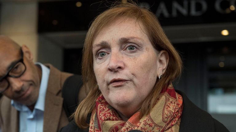 Emma Dent Coad MP for Kensington after the first preliminary hearing in the Grenfell Tower public inquiry, at the Connaught Rooms in central London