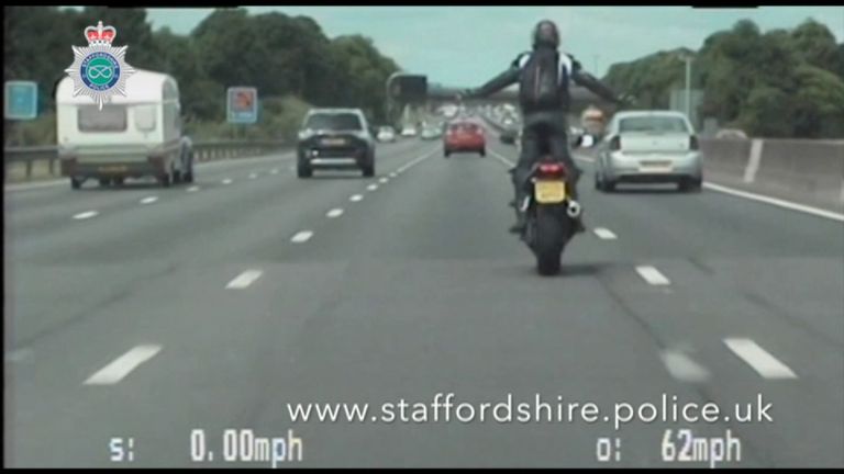 Zietowski stood up while riding on the M6