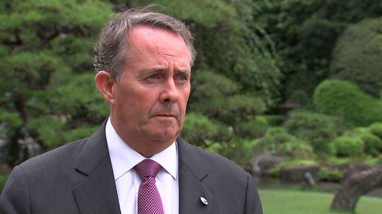 Liam Fox during a trade visit to Japan