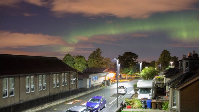 The Northern Lights as seen in Newtongrange in Midlothian. Pic: Fiona Horne