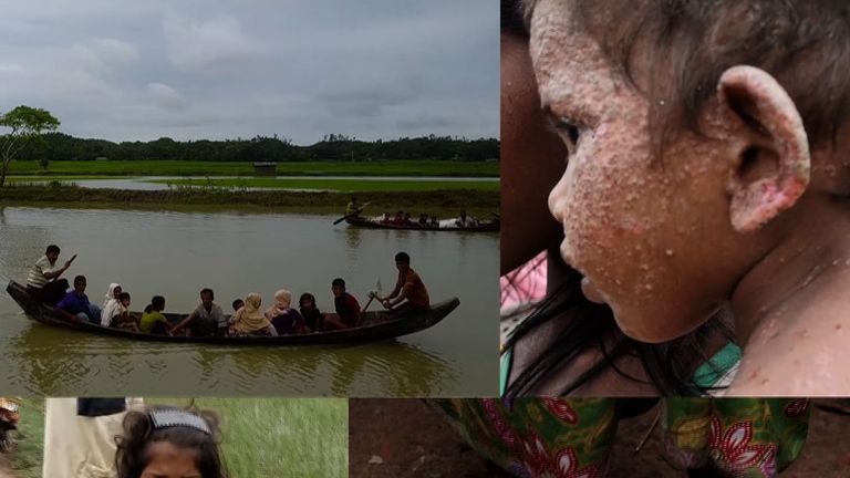Hundreds of thousands of Rohingya Muslims have been fleeing to Bangladesh 