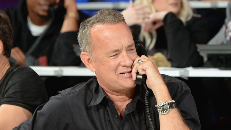 UNIVERSAL CITY, CA - SEPTEMBER 12: In this handout photo provided by Hand in Hand, Tom Hanks attends Hand in Hand: A Benefit for Hurricane Relief at Universal Studios AMC on September 12, 2017 in Universal City, California. (Photo by Kevin Mazur/Hand in Hand/Getty Images)