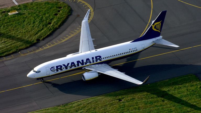 A Ryanair jet