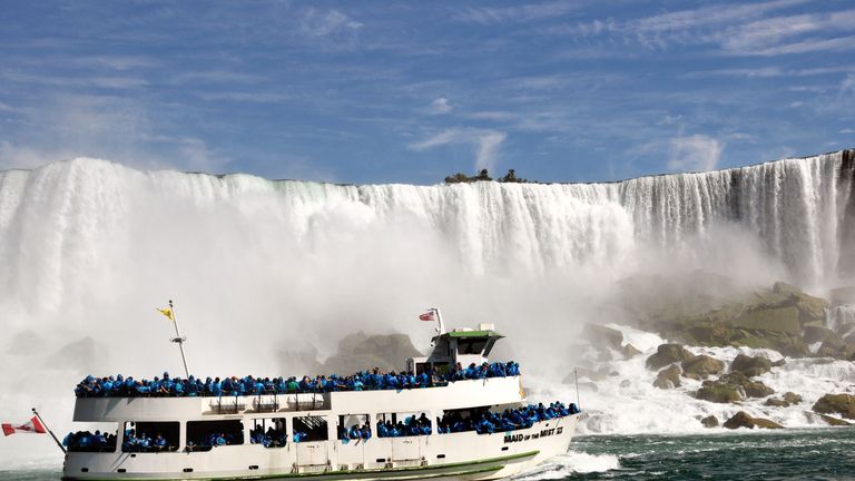 The discharge affected the dock for the Maid of the Mist boat tour. File pic
