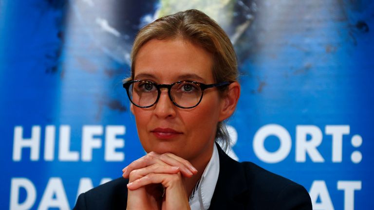 Alice Weidel of the anti-immigration party Alternative for Germany 