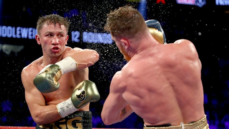 Golovkin pressured his opponent constantly but Alavrez scored the more eye-catching shots