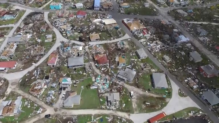 The devastating effect of Hurricane Irma on the island of Barbuda