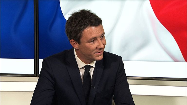 The French junior economy minister Benjamin Griveaux 