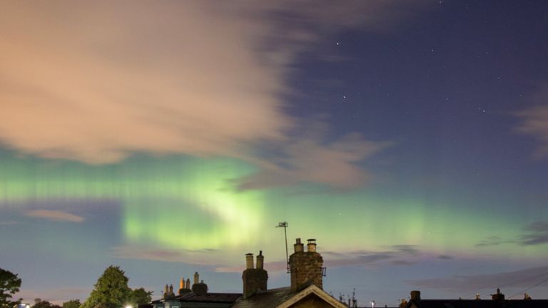 The Northern Lights as seen in Newtongrange in Midlothian. Pic: Fiona Horne