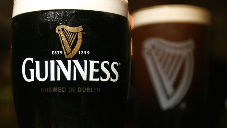 Pints of Guinness beer are pictured in London, on May 9, 2008. Diageo, the alcoholic beverages giant, said Friday it plans to overhaul its Guinness operati