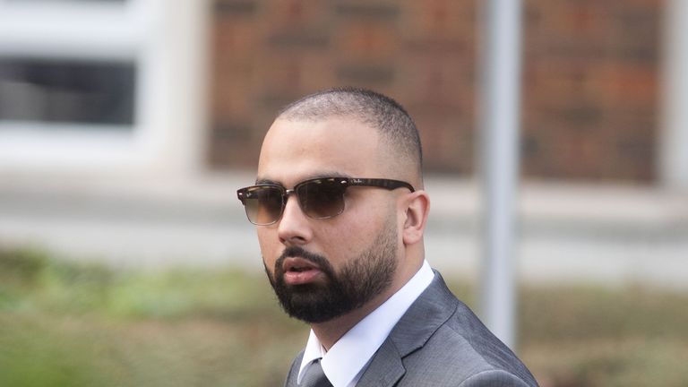 Hassan Mahhmood arrives at Isleworth Crown Court