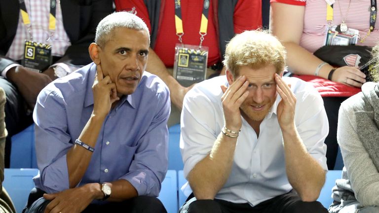 Obamas, Royals Team Up to Promote Invictus Games animated gif