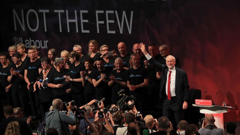 Mr Corbyn's speech was unusually long - running to 75 minutes