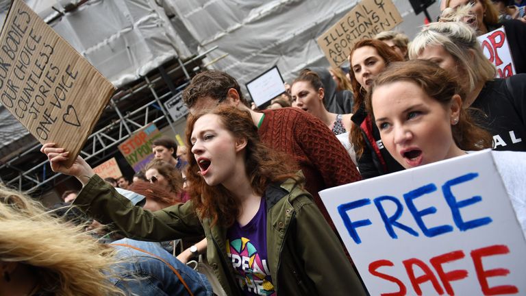 A March for Choice also took place in London