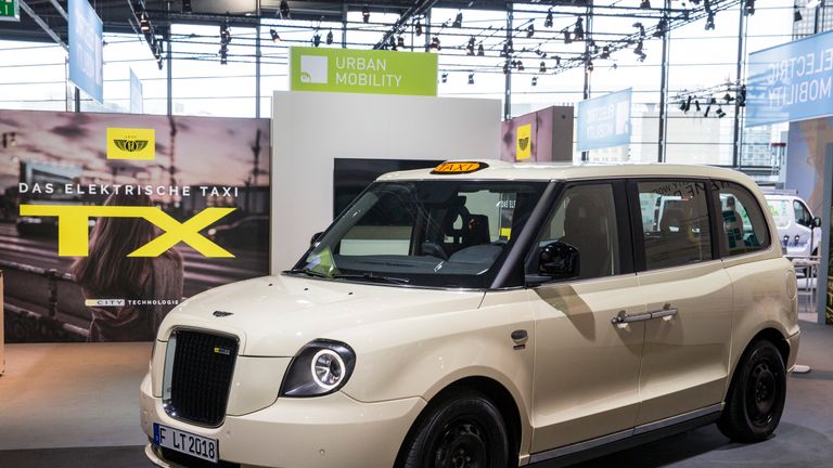 German beige cab: the London EV Company hope to sell the cab around the world. Pic: LEVC