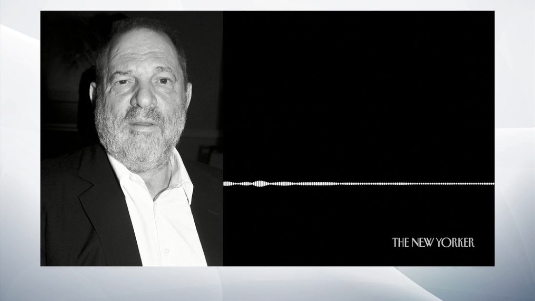 The New Yorker has released a copy of an audio recording  which was reportedly made at the entrance to Harvey Weinstein's hotel room
