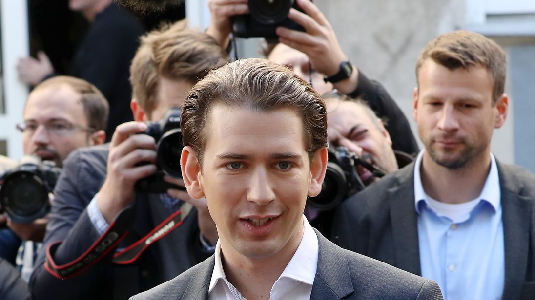  Austrian Foreign Minister and leader of the conservative Austrian People’s Party (OeVP) Sebastian Kurz 
