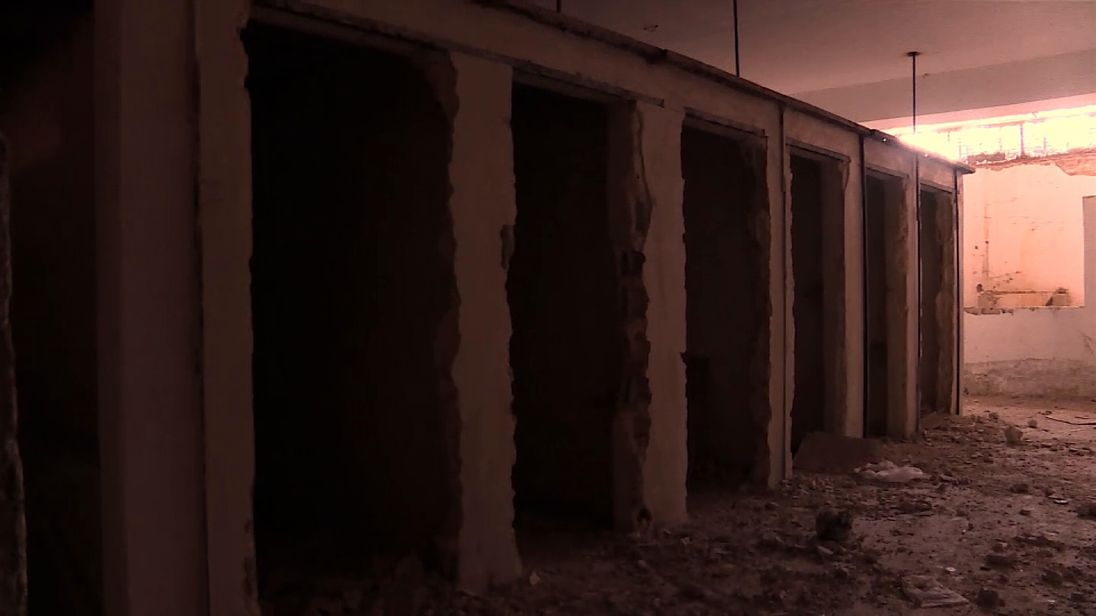 Some of the cells at the prison