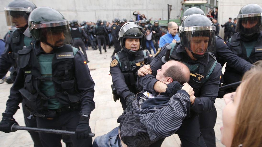 Image result for Spanish government apologises for police violence in Catalonia independence referendum