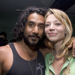 NEW YORK - APRIL 10: (U.S. TABLOIDS AND HOLLYWOOD REPORTER OUT) Actor Naveen Andrews poses with Katherine Kendall at the after party for 'The Notorious Bettie Page' hosted by Picturehouse and Interview magazine at club Bed on April 10, 2006 in New York City. (Photo by Mat Szwajkos/Getty Images.)