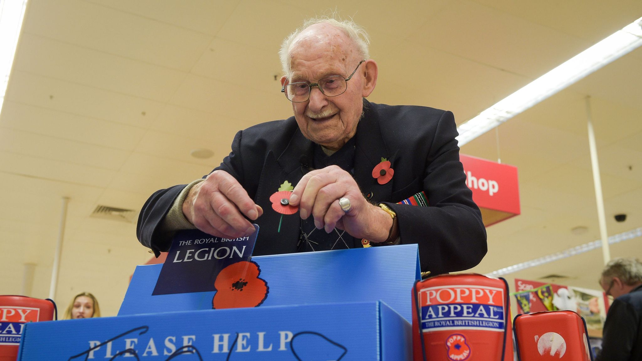 Auschwitz survivor, 100, still selling poppies in Welsh supermarket ...