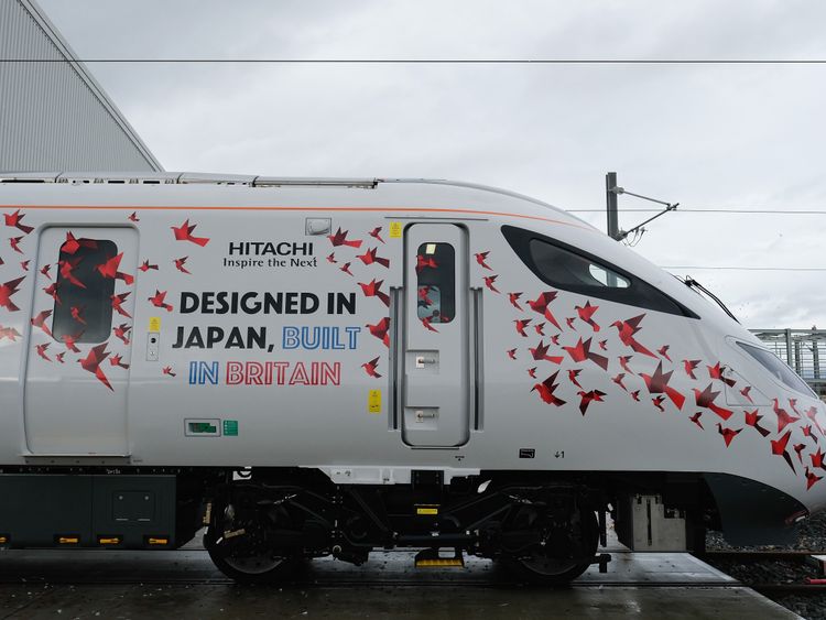 The first British-built Intercity Express train which was unveiled in December, last year